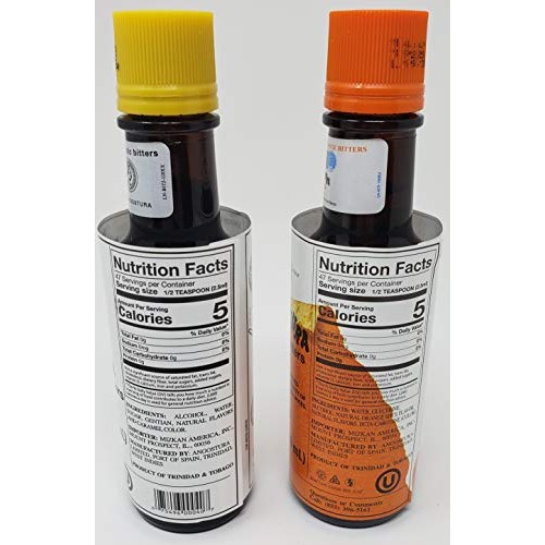 Angostura Aromatic Bitters And Orange Bitters 4 Fl. Oz. Set.