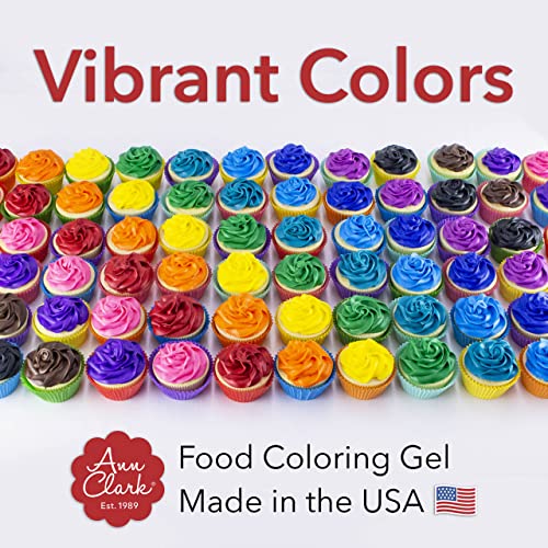 Ann Clark Professional-Grade Food Coloring Gel Made In Usa, 12-Pack