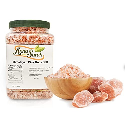 Anna and Sarah Himalayan Pink Rock Salt in Jar, 5 Lbs