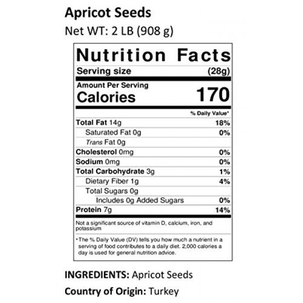 Anna and Sarah Natural Sweet Apricot Seeds Kernels in Resealable...