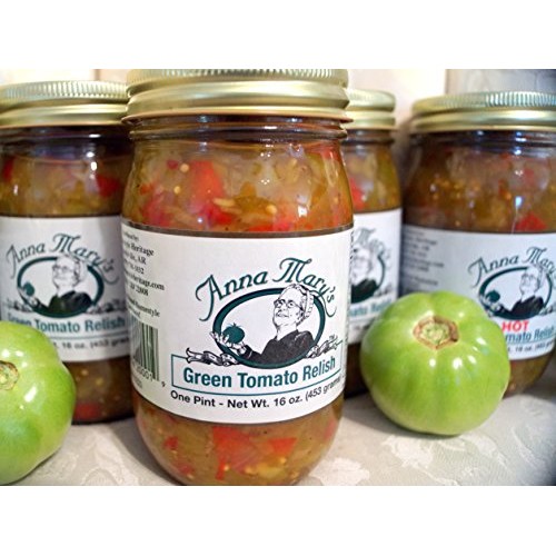 Anna Marys Hot Green Tomato Relish 2 Jars