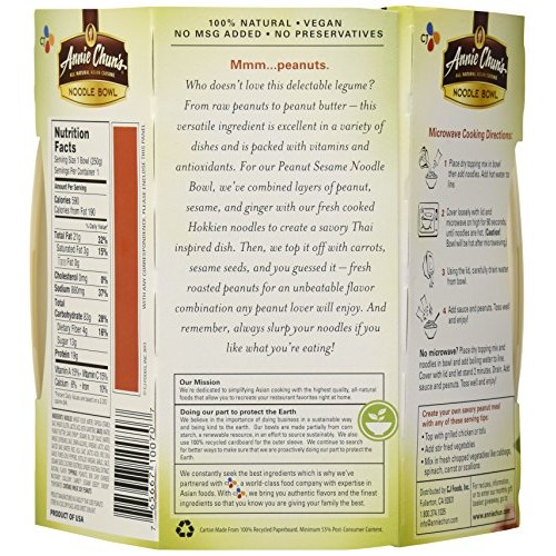 Annie Chun’S Peanut Sesame Noodle Bowl, 8.7 Ounce