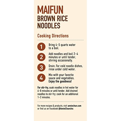 Annie Chuns Brown Rice Noodles, Maifun | Vegan, 8-Oz Pack Of 6
