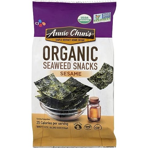 Annie Chuns - Crispy Roasted Seaweed Snacks, Sesame Flavor, Veg...