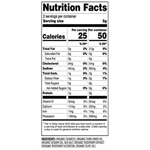 Annie Chuns - Crispy Roasted Seaweed Snacks, Sesame Flavor, Veg...