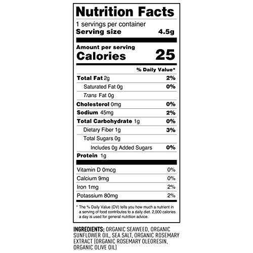 Annie Chuns Organic Seaweed Snacks, Sea Salt, 0.16 Oz Pack Of 12