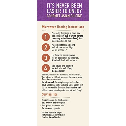 Annie Chuns Peanut Sesame Noodle Bowl | Non-Gmo, Vegan, Shelf-S