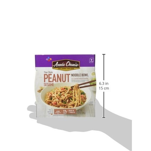 Annie Chuns Peanut Sesame Noodle Bowl | Non-Gmo, Vegan, Shelf-S