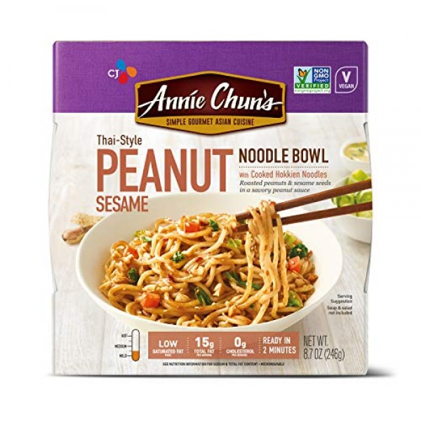 Annie Chuns Peanut Sesame Noodle Bowl | Non-GMO, Vegan, Shelf-S...