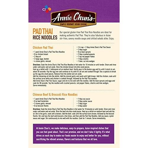 Annie Chuns Rice Noodles, Pad Thai | Vegan, 8-Oz Pack Of 6 |