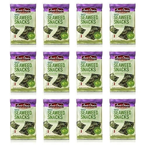 Annie Chuns Roasted Seaweed Snacks, Wasabi, 0.35-Ounce Pack Of