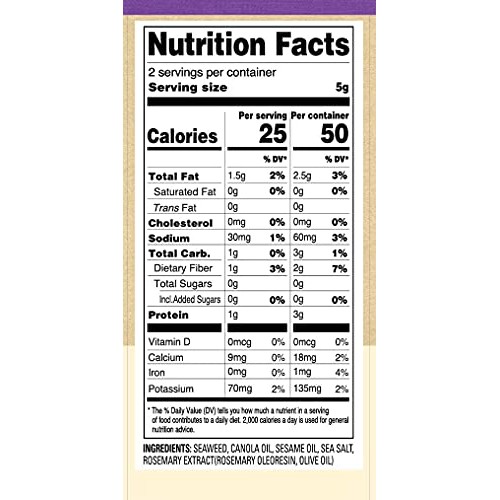 Annie Chuns Seaweed Snacks, Roasted Sesame, 0.35 Ounce