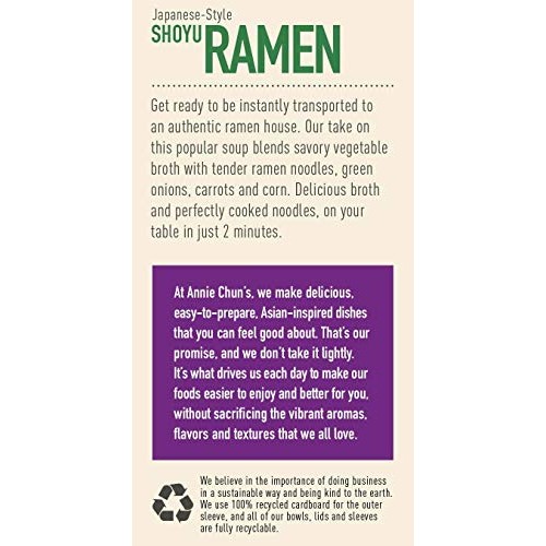 Annie Chuns Shoyu Ramen Bowl With Cooked Ramen Noodles, Japanes