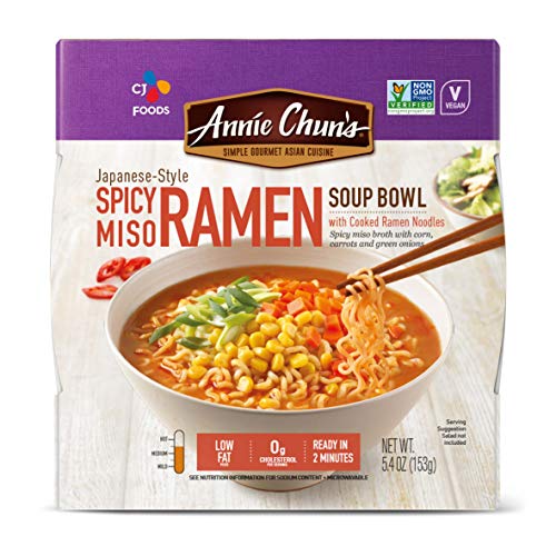 Annie Chuns Spicy Miso Ramen Noodle Bowl | Non-Gmo, Vegan, Shel