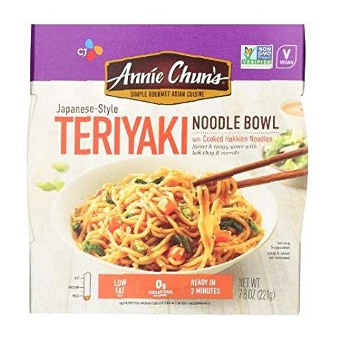 Annie Chuns Teriyaki Noodle, 7.8 Ounce Bowl -- 6 Per Case.