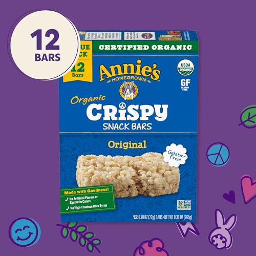 Annies Organic Original Crispy Snack Bars, Gluten Free, Value P...