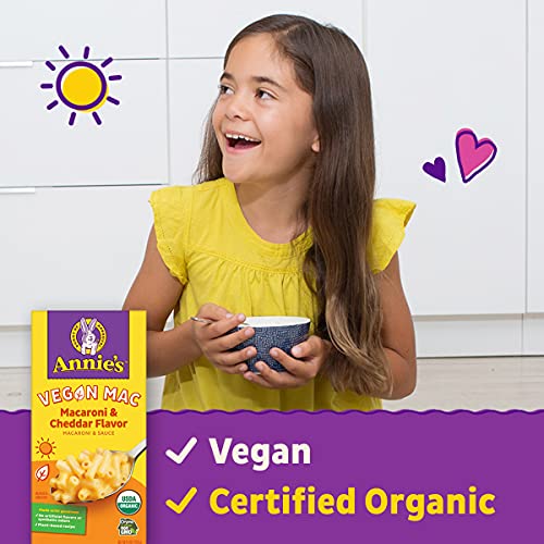 Annie’s Vegan Mac and Cheddar Flavor Organic Pasta, 6 Oz