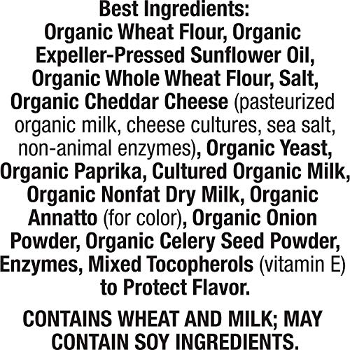 Annies Cheddar Squares, Baked Cheese Crackers, 7.5 Oz Box