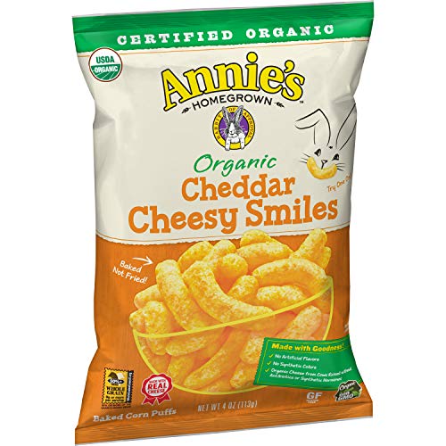 Annies Organic Cheddar Cheesy Baked Corn Puffs, 4 Oz