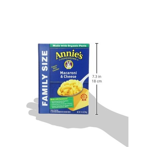 Annies Classic Mild Cheddar Macaroni And Cheese, Family Size, 1