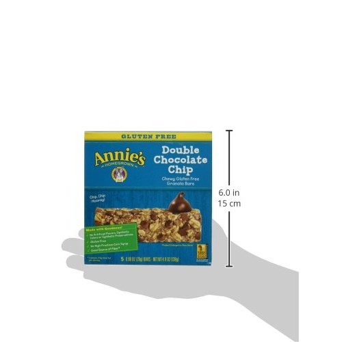 Annies Gluten Free Chewy Granola Bar, Double Chocolate Chip, 4.