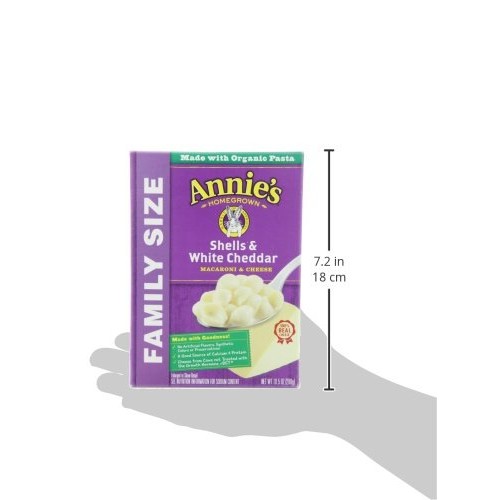 Annies Family Size Shells &Amp; White Cheddar Macaroni &Amp; Cheese, 10
