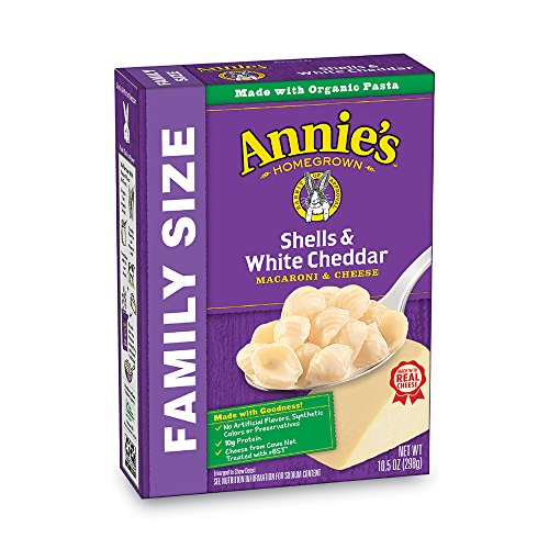 Annies Family Size Shells &Amp; White Cheddar Macaroni &Amp; Cheese, 10