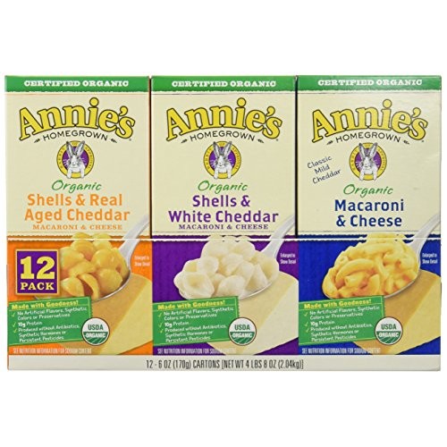 Annies Homegrown Organic Variety Macaroni And Cheese, 12-Count,