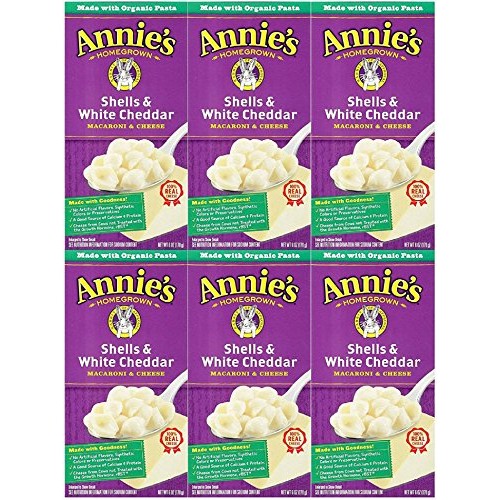 Annies Homegrown Macaroni &Amp; Cheese - Shells &Amp; White Cheddar - 6