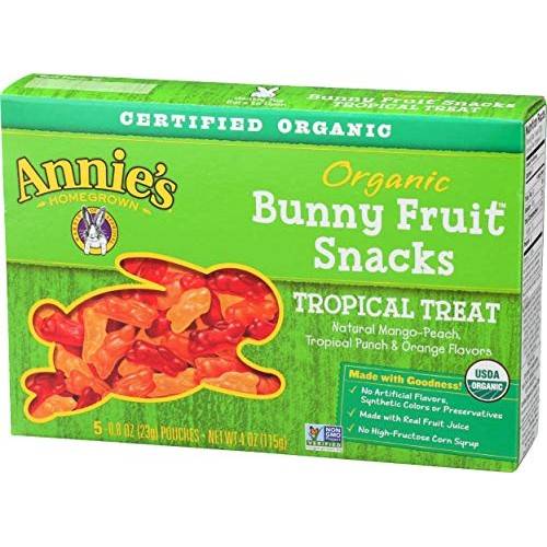 Annies Homegrown - Organic Bunny Fruit Snacks Tropical Treat -