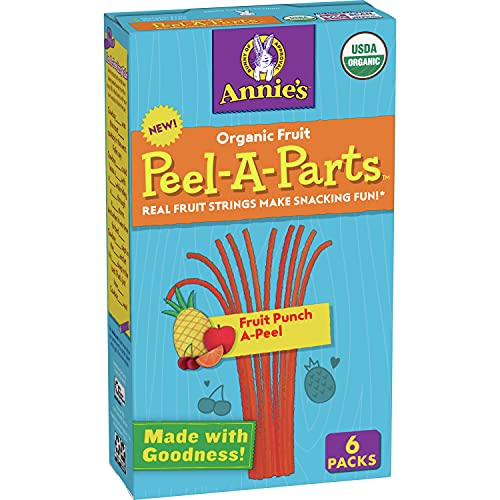 Annies Homegrown Organic Peelaparts Snacks Pouches, Fruit Punch