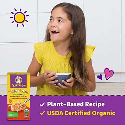 Annies Homegrown Organic Vegan Mac, Red Lentil Spiral with Swee...