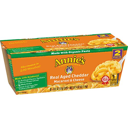 Annies Macaroni &Amp; Cheese, Real Aged Cheddar, Microwaveable Cup,