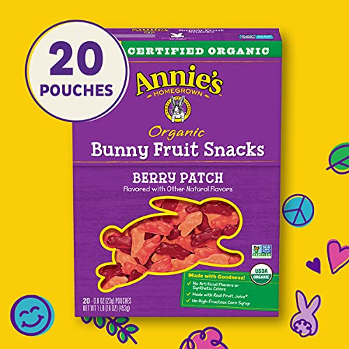 Annies Organic Berry Patch Bunny Fruit Snacks, Gluten Free 20