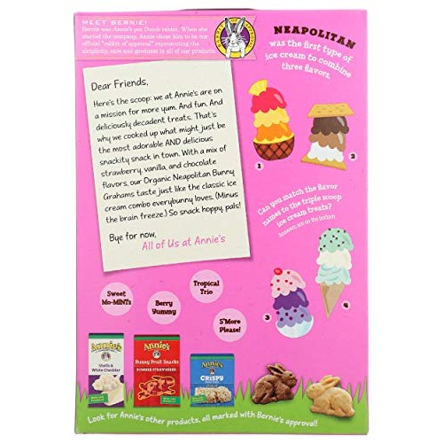 Annies Organic Bunny Grahams Neapolitan, 7.5 Oz Box