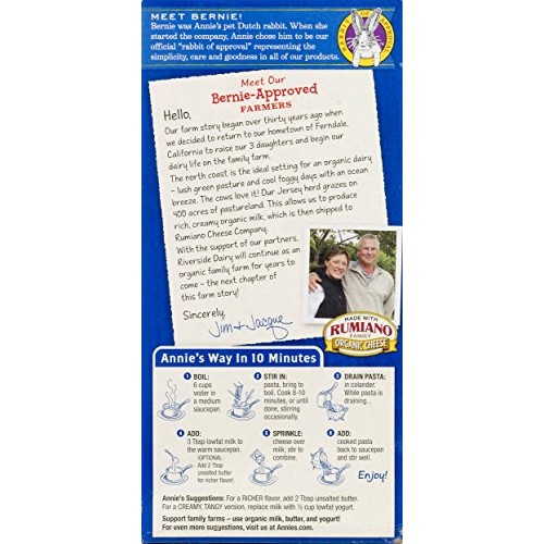 Annies Organic Classic Mild Cheddar Macaroni And Cheese, Grass