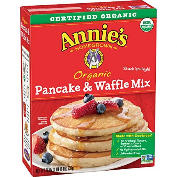 Annies Organic Pancake and Waffle Mix, 26 oz Box