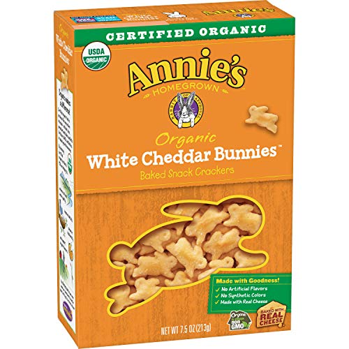 Annies Organic White Cheddar Bunnies Baked Snack Crackers, 7.5 Oz
