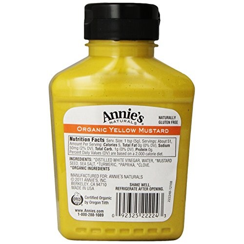 Annies Organic Yellow Mustard, 9 Oz