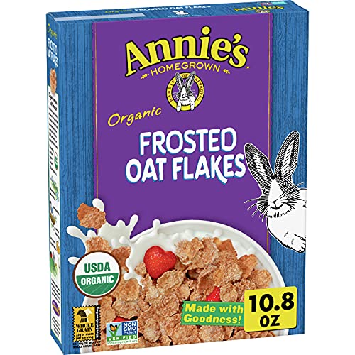 Annies Organic Cereal, Frosted Oat Flakes, Whole Grain Cereal,