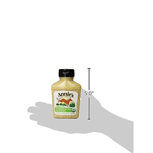 Annies Horseradish Mustard, Certified Organic, Gluten Free, Non