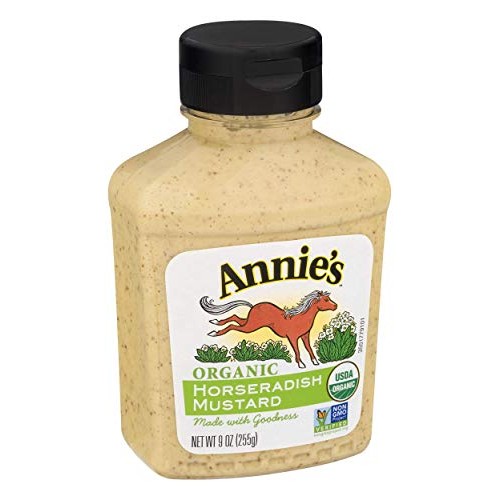 Annies Horseradish Mustard, Certified Organic, Gluten Free, Non