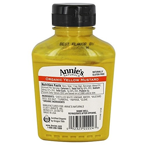 Annies Naturals Organic Yellow Mustard - 9 Fl Oz