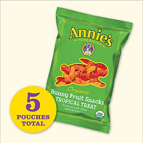 Annies Gluten Free Organic Bunny Fruit Snacks, Tropical Treat,