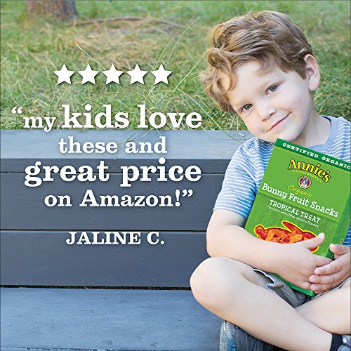 Annies Gluten Free Organic Bunny Fruit Snacks, Tropical Treat,