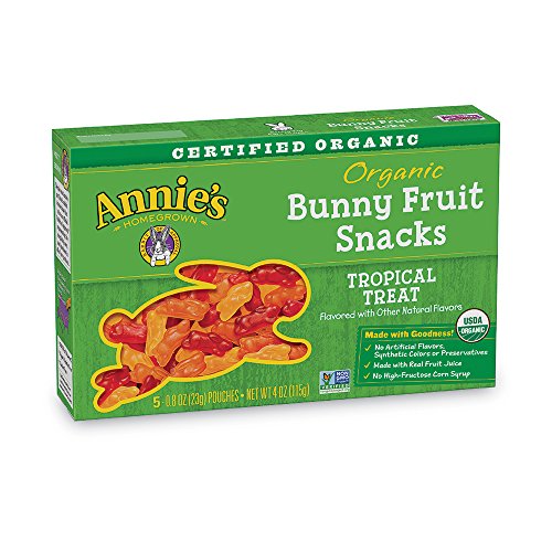 Annies Gluten Free Organic Bunny Fruit Snacks, Tropical Treat,