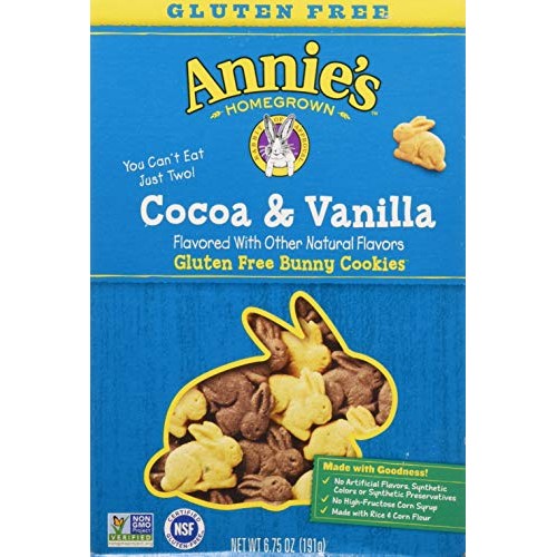 Annies Bunny Cookies, Cocoa And Vanilla, 6.75 Oz