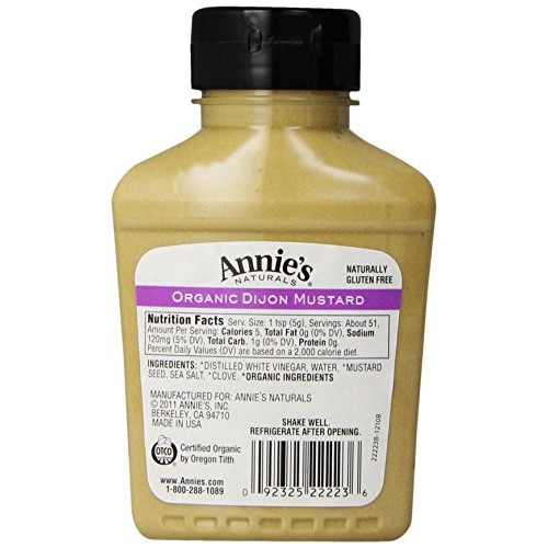 Annies Organic Dijon Mustard 9 Oz. Bottle