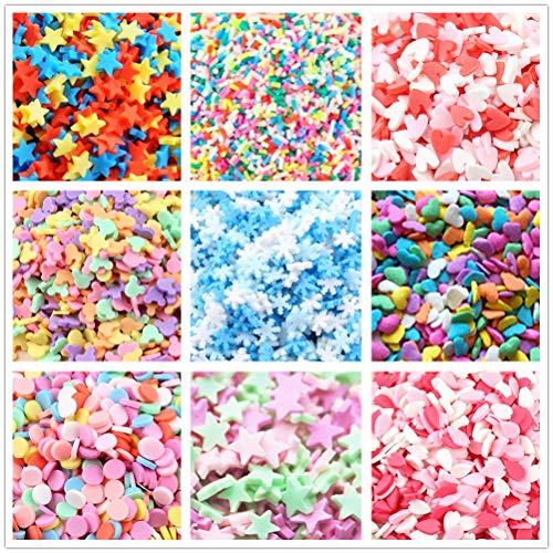 Anphnie Fake Candy Sweets Sugar Sprinkles - 10 Packs Of Colorful