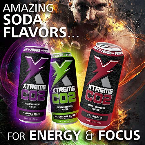 Xtreme Shock Co2 Energy Drinks Sugar Free Soda Flavors 3 Flavor